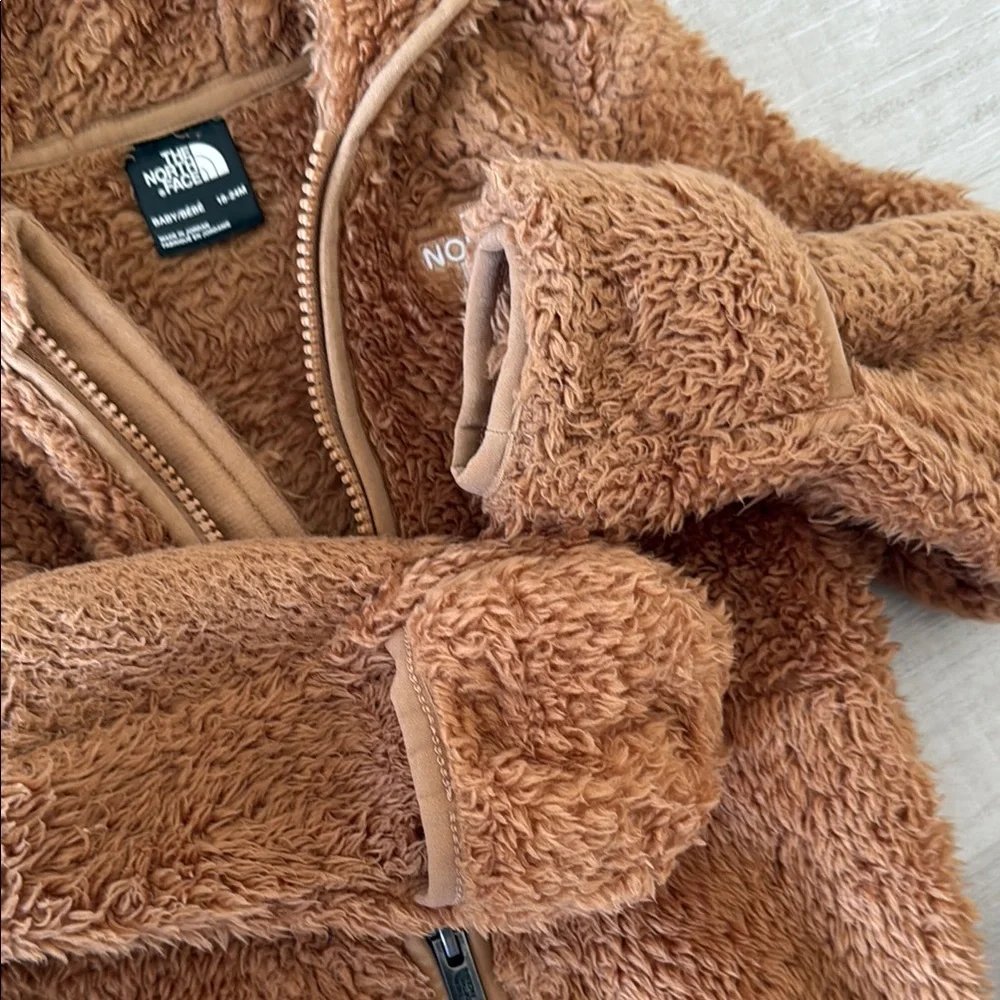 The North Face Toddler Sherpa Hoodie 18-24M | Tan Fuzzy Bear Zip Jacket 🧸
